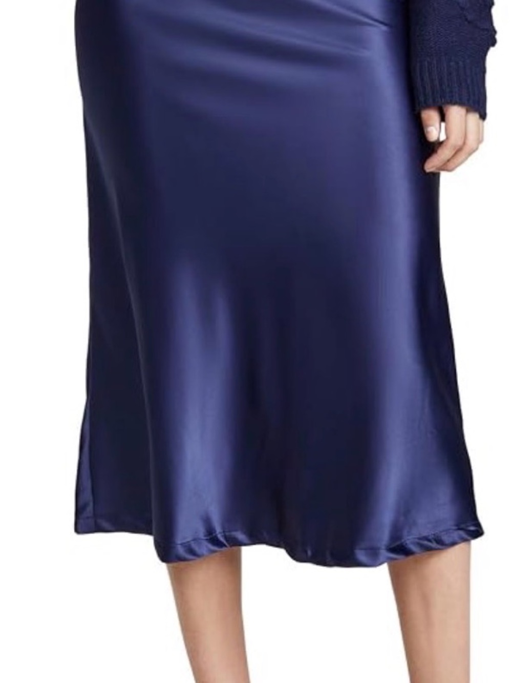 Lioness Black Satin Slip Skirt